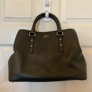 Kate Spade handbag - black medium satchel.